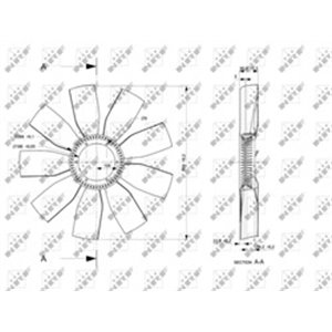 49815 Крыльчатка вентилятора, охлаждение двигателя NRF - Top1autovaruosad