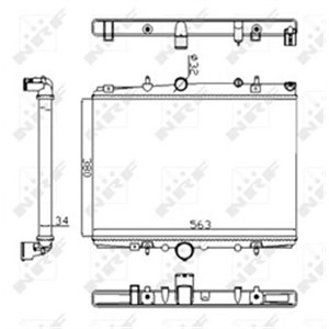 NRF 58303A Mootori radiaator (Automaatne) sobib: CITROEN C5, C5 I PEUGEOT 4