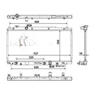 NRF 54505 Mootori radiaator (Automaatne) sobib: HONDA CITY V 1.4 09.08 