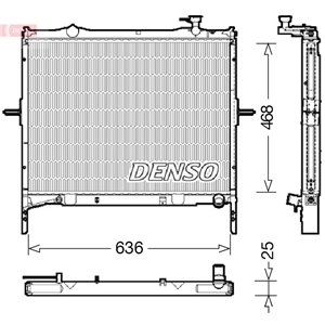 DENSO DRM43001 - Engine radiator fits: KIA SORENTO I 2.5D 08.02-12.11