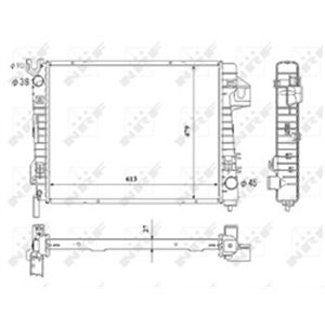 NRF 53712 Mootori radiaator sobib: DODGE RAM 1500 4.7/5.9 06.01 09.08