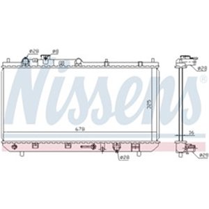NISSENS 624041 - Engine radiator (Automatic, with first fit elements) fits: MAZDA 323 F VI, 323 S VI 1.5/1.6/1.9 09.98-05.04