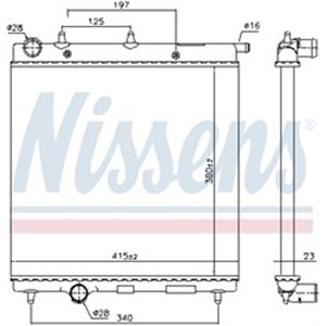 NIS 61277 Mootori radiaator sobib: DS DS 3 CITROEN C2, C2 ENTERPRISE, C3 A