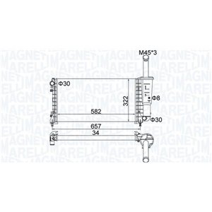 350213183700 Jäähdytin, moottorin jäähdytys MAGNETI MARELLI - Top1autovaruosad