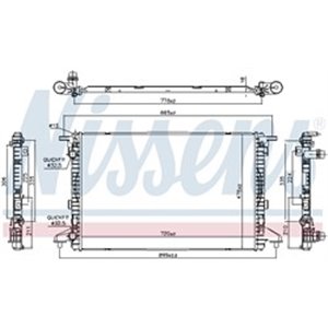 NIS 606463 Mootori radiaator sobib: AUDI A4 ALLROAD B9, A4 B9, A5, A6 C8 1.4