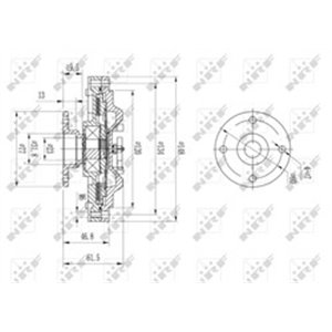 NRF 49639 Ventilaatori sidur sobib: NISSAN PATROL III/1 3.2D 11.79 08.88