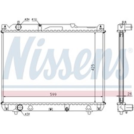 64196A Radiaator,mootorijahutus NISSENS