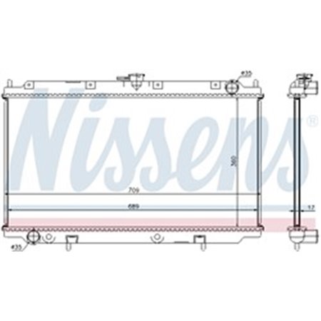 62927A Radiaator,mootorijahutus NISSENS