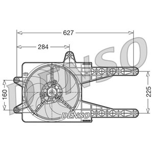 DENSO DER09013 - Radiator fan fits: FIAT PUNTO 1.2 10.93-09.99