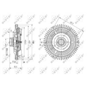 NRF 49633 - Fan clutch fits: MERCEDES C T-MODEL (S202), C (W202), CLK (A208), CLK (C208), E T-MODEL (S210), E (W210), G (W463), 