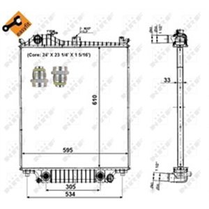 NRF 56032 - Engine radiator (with easy fit elements) fits: FORD USA EXPLORER, EXPLORER SPORT TRAC 4.0/4.6 05.06-12.10