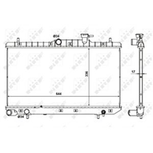 NRF 56155 - Engine radiator (Manual) fits: HYUNDAI ACCENT II 1.3/1.6 01.00-11.05