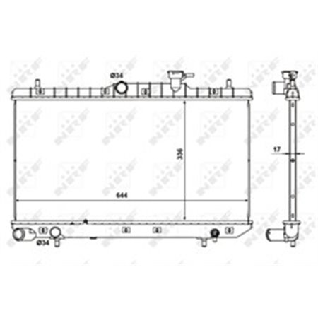 56155 Radiaator,mootorijahutus NRF