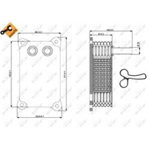 NRF 31294 - Oil cooler (with seal) fits: FORD TRANSIT; LAND ROVER DEFENDER 2.2D/2.4D 01.00-02.16