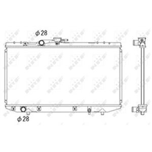 NRF 53269 Mootori radiaator sobib: TOYOTA STARLET 1.3 12.89 03.96