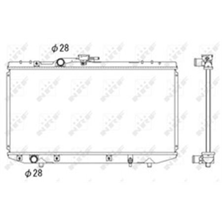 NRF 53269 - Engine radiator fits: TOYOTA STARLET 1.3 12.89-03.96