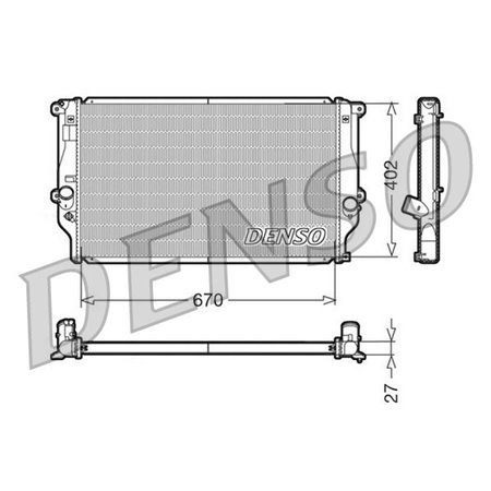 DRM50025 Radiator, engine cooling DENSO