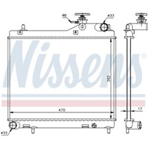 NISSENS 67049 - Engine radiator fits: HYUNDAI ACCENT II 1.5D 01.02-11.05