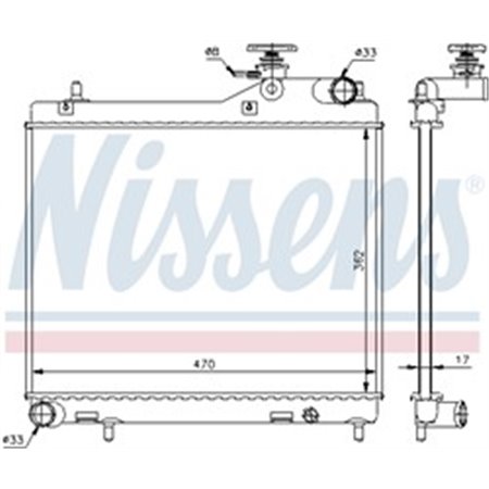 67049 Radiaator,mootorijahutus NISSENS