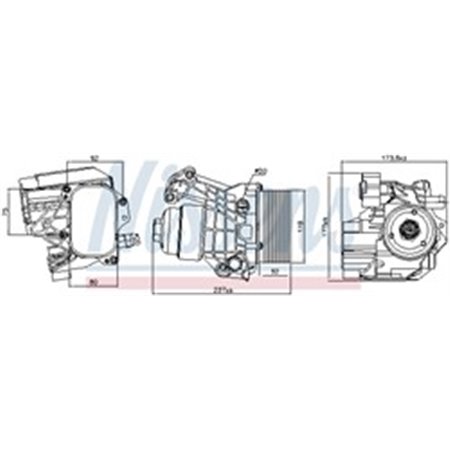 NIS 91312 Oil radiator (with oil filter housing) fits: AUDI A1, A3, Q2, Q3,