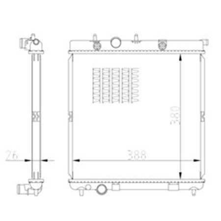 550016 Radiaator,mootorijahutus NRF