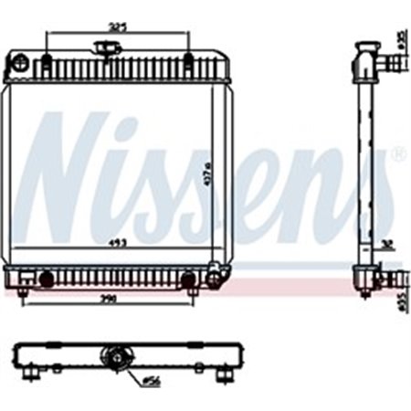 62740 Radiaator,mootorijahutus NISSENS