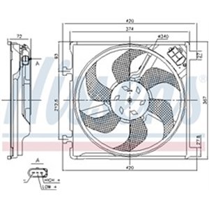 NISSENS 85869 - Radiator fan (with housing) fits: SEAT MII; SKODA CITIGO; VW LOAD UP, UP! 1.0/1.0CNG/Electric 08.11-