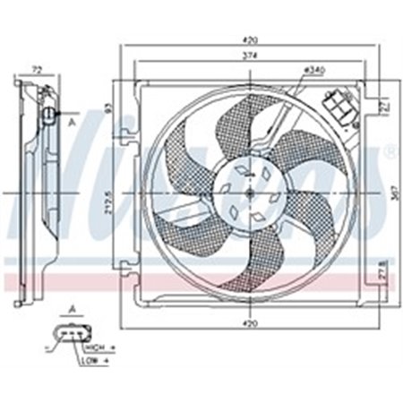 85869 Fan, engine cooling NISSENS