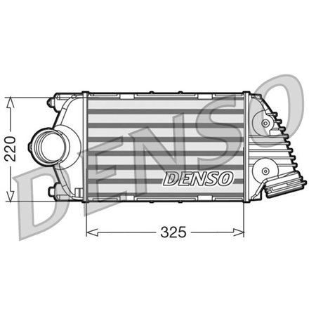 DENSO DIT28015 - Intercooler (left side) fits: PORSCHE 911, 911 TARGA 3.8 10.08-12.19