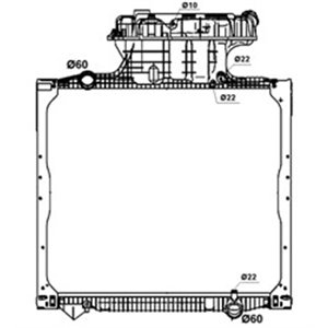 NRF 58277 - Engine radiator (with frame, with tank) fits: MAN F2000, TGA, TGS I, TGX I D0836LF41-D3876LF09 08.95-