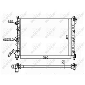 NRF 58943A Mootori radiaator (Manuaalne) sobib: RENAULT ESPACE III, LAGUNA I