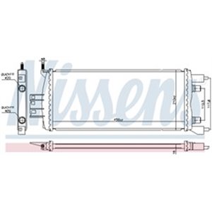 NISSENS 606840 - Engine radiator (Automatic) fits: HYUNDAI GENESIS 2.0 01.08-12.14