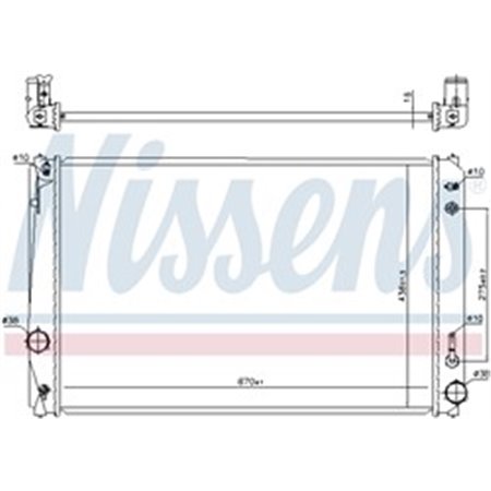 646928 Radiator, engine cooling NISSENS