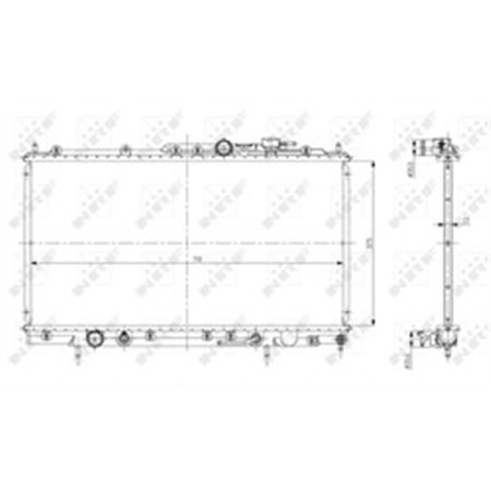 NRF 56078 - Motorkylare (Automatisk) passar: MITSUBISHI GALANT VIII 2.4 02.99-10.04