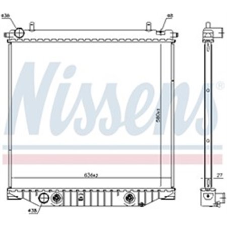 NISSENS 616909 - Engine radiator (Automatic) fits: CHEVROLET TRAILBLAZER 2.8D 08.12-