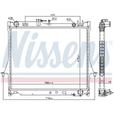 NISSENS 60855 - Engine radiator fits: ISUZU D-MAX I 2.5D 05.02-06.12