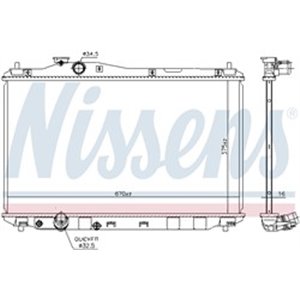 NIS 68093 Mootori radiaator sobib: HONDA CIVIC IX 1.8 02.12 