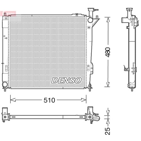 DRM41015 Radiaator,mootorijahutus DENSO