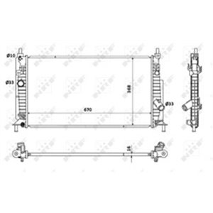 NRF 53905 Mootori radiaator sobib: MAZDA 3 1.6/2.0/2.3 12.08 09.14