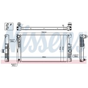 NIS 60842 Mootoriradiaator BMW 5 (F10), 5 (F11) 2.0 10.10 