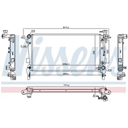 675066 Radiator, engine cooling NISSENS