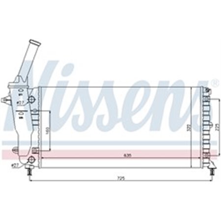 61893 Radiator, engine cooling NISSENS