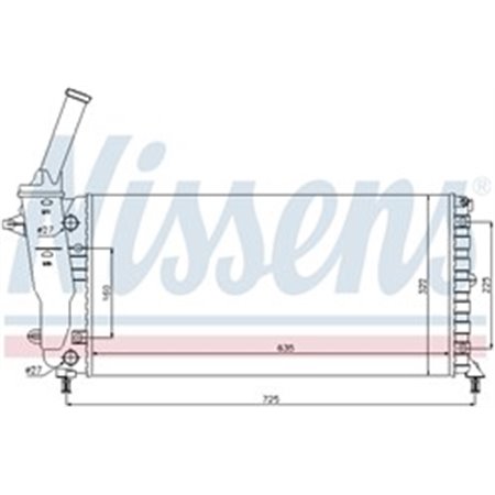 NISSENS 61893 - Engine radiator fits: LANCIA Y 1.2 03.96-09.03