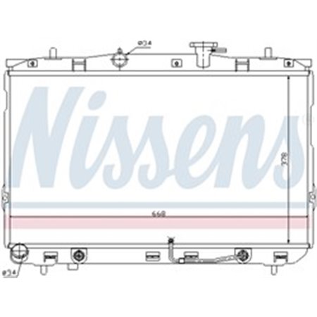 67489 Radiator, engine cooling NISSENS