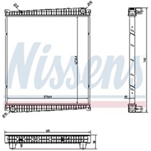 NISSENS 6378750 - Engine radiator (no frame) fits: RVI MASCOTT; RENAULT MASTER PRO DXi3-ZD3A604 05.04-12.13