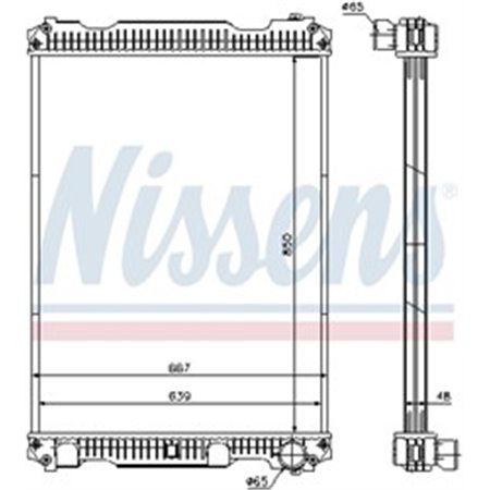 633350 Radiator, engine cooling NISSENS