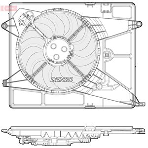 DENSO DER15005 - Radiator fan fits: CHEVROLET TRAX 1.4 12.12-