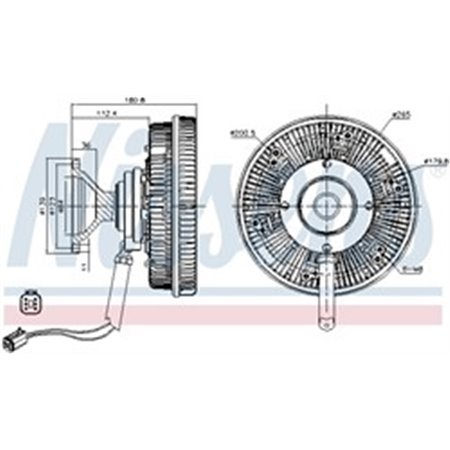 NIS 86143 Fan clutch (number of pins: 6) fits: SCANIA P,G,R,T DC13.05 DC13.