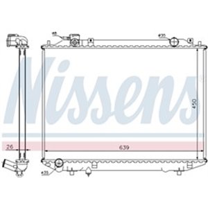 NIS 62246A Mootori radiaator sobib: FORD RANGER MAZDA B SERIE, BT 50 2.5D/3