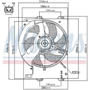NIS 85444 Radiaatori ventilaator (korpusega) sobib: MG MG ZR, MG ZS ROVER 